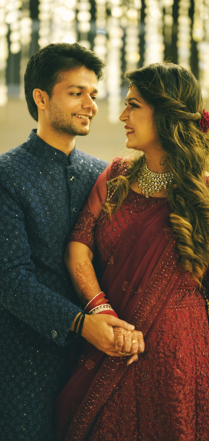 A couple in traditional Indian attire